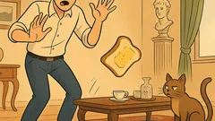 Barzelletta: cade sempre sul lato imburrato