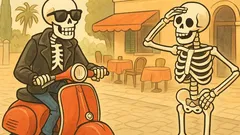 Barzelletta: Due scheletri vanno in moto...