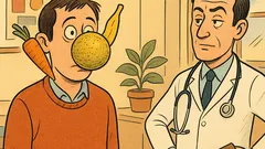 Barzelletta: Un uomo dal dottore col melone