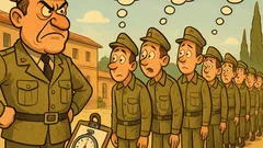 Barzelletta: in caserma, plotone in ritardo...